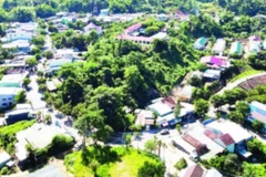 Trung tâm hành chính xã Nam Trà My, thành phố Đà Nẵng nhìn từ trên cao.