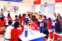 Một tiết học tại Trường tiểu học Đoàn Kết (phường Long Biên, Hà Nội).