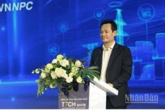 Ông Nguyễn Đức Thiện - Tổng Giám đốc EVNNPC phát biểu khai mạc hội thảo. (Ảnh: AN NGUYÊN)