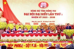 Đại biểu trình bày tham luận trước khi diễn ra bế mạc.