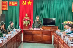 Đoàn công tác Quân khu 5 kiểm tra, chỉ đạo công tác ứng phó cơn bão số 13 tại địa bàn Đồn Biên phòng An Hải.