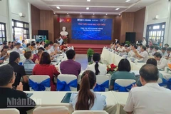 Lãnh đạo Đại học Kinh tế Thành phố Hồ Chí Minh phát biểu tại hội thảo.