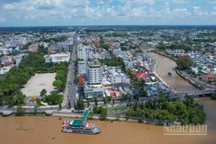 Trung tâm tỉnh Vĩnh Long đang phát triển mạnh về cơ sở hạ tầng. 