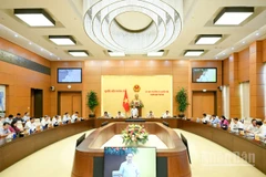 Phiên họp thứ 48 của Ủy ban Thường vụ Quốc hội. (Ảnh: DUY LINH)