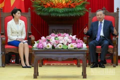 Tổng Bí thư Tô Lâm tiếp bà Obuchi Yuko, Hạ nghị sĩ, Chủ tịch Liên minh Nghị sĩ hữu nghị Nhật Bản-Việt Nam.