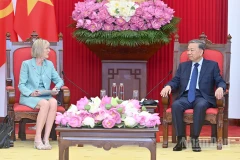 Tổng Bí thư Tô Lâm tiếp Đại sứ Australia Gillian Bird nhân dịp bắt đầu nhiệm kỳ tại Việt Nam. (Ảnh: ĐĂNG KHOA)
