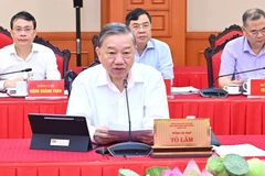 Tổng Bí thư Tô Lâm phát biểu chỉ đạo tại cuộc làm việc với Ban Thường vụ Đảng ủy Quốc hội. 