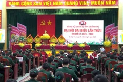 Quang cảnh Đảng bộ Quân sự tỉnh Quảng Trị tổ chức Đại hội đại biểu lần thứ I, nhiệm kỳ 2025-2030. (Ảnh: QV)