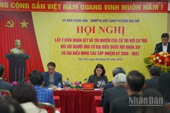 Hà Nội: Lấy ý kiến cử tri phường Đại Mỗ đối với người ứng cử đại biểu Quốc hội khóa XVI