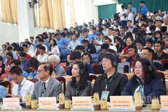 Các đại biểu quốc tế tham dự hội thảo. (Ảnh: ANH ĐÀO)