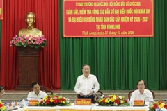 Chủ tịch Quốc hội Trần Thanh Mẫn phát biểu tại buổi làm việc.