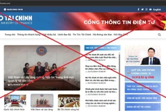 Website giả mạo Cổng thông tin điện tử của Bộ Tài chính. 