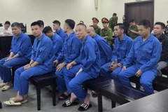 Các bị cáo tại phiên tòa.