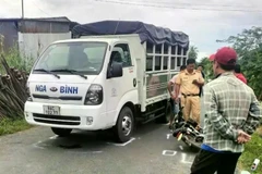 Hiện trường vụ tai nạn. (Ảnh: E.X)