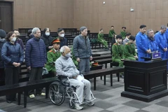 Các bị cáo tại phiên tòa.