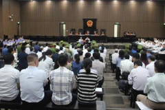 Quang cảnh phiên xét xử sơ thẩm.