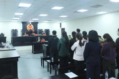 Quang cảnh phiên tòa.