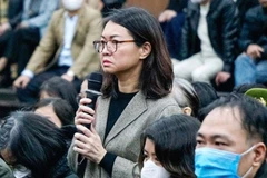 Bị cáo Trần Việt Nga tại phiên tòa.