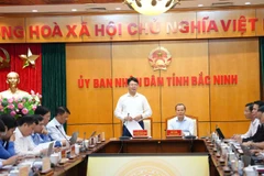 Quang cảnh buổi làm việc của Đoàn giám sát tại tỉnh Bắc Ninh.