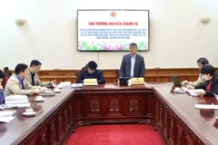 Thứ trưởng Tư pháp Nguyễn Thanh Tú chủ trì buổi làm việc.