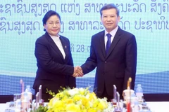 Chánh án Tòa án nhân dân tối cao hai nước tại Hội đàm.