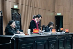 Hội đồng xét xử tuyên án các bị cáo tại tòa.