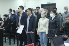 Các bị cáo tại phiên tòa.