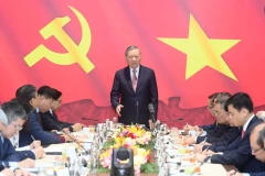 Tổng Bí thư Tô Lâm làm việc với các Đại sứ, Trưởng cơ quan đại diện Việt Nam tại nước ngoài tham dự Đại hội XIV của Đảng. (Ảnh: ĐĂNG KHOA)