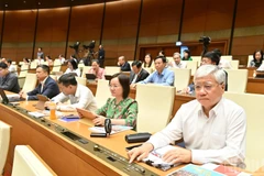 Quốc hội sẽ biểu quyết thông qua nhiều luật, nghị quyết quan trọng trong tuần làm việc cuối của Kỳ họp thứ 10, Quốc hội khóa XV. (Ảnh: DUY LINH)