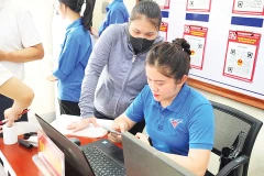 Tỉnh đoàn Nghệ An tổ chức tập huấn kỹ năng cho đội thanh niên tình nguyện hỗ trợ vận hành mô hình chính quyền địa phương hai cấp và cung cấp dịch vụ công trực tuyến tại cơ sở. (Nguồn: Tỉnh đoàn Nghệ An)