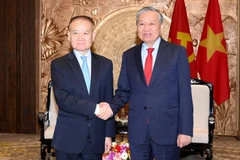 Tổng Bí thư Tô Lâm tiếp đồng chí Lưu Hải Tinh, Đặc phái viên của Tổng Bí thư, Chủ tịch Trung Quốc Tập Cận Bình. (Ảnh: ĐĂNG KHOA)