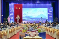 Hội nghị “Kết nối chuỗi cung ứng hàng hóa xuất nhập khẩu, thương mại điện tử tỉnh Tây Ninh 2025”. (Ảnh: BCT)