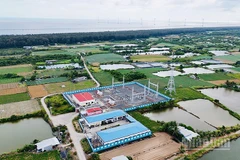 Trạm truyền tải điện cho dự án điện gió ngoài khơi xã Đông Hải, tỉnh Vĩnh Long.