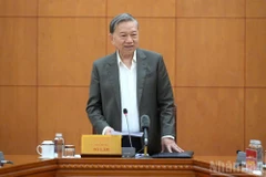 Tổng Bí thư Tô Lâm phát biểu kết luận tại buổi làm việc. (Ảnh: ANH KHOA)