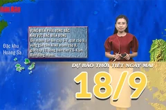 [Video] Dự báo thời tiết đêm nay và ngày mai 18/9/2025: Áp thấp nhiệt đới có khả năng mạnh lên thành bão