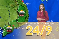 [Video] Dự báo thời tiết đêm nay và ngày mai 24/9/2025: Siêu bão Ragasa suy yếu dần