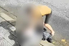 Hiện trường vụ việc cắt từ video đăng tải trên mạng xã hội.