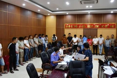 Các đối tượng bị phát hiện, bắt giữ trong chuyên án. (Ảnh: Công an cung cấp)