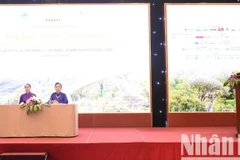 Quang cảnh buổi họp báo sáng 29/6. (Ảnh: ANH ĐÀO)