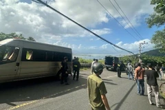 Đối tượng bị bắt tại khu vực bán đảo Sơn Trà chiều tối 24/12. (Ảnh: Công an cung cấp)