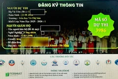 Thông tin người dân đăng ký cho con “Thi toán Timo”. (Ảnh: Công an cung cấp)