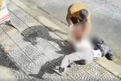 Hiện trường vụ việc cắt từ video đăng tải trên mạng xã hội.