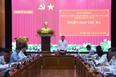 Đà Nẵng khai mạc phiên họp thứ 3, Ban Chỉ đạo phòng, chống tham nhũng, lãng phí, tiêu cực thành phố. (Ảnh: ANH ĐÀO)