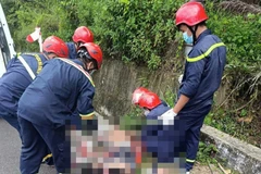 Hiện trường vụ tai nạn. (Ảnh: Công an cung cấp)
