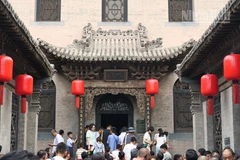 Phòng hôn lễ trong Kiều Gia Đại Viện - một biệt phủ thời phong kiến hiện là điểm du lịch nổi tiếng của tỉnh Sơn Tây.
