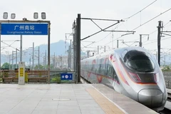Ga Quảng Châu Nam ở tỉnh Quảng Đông, Trung Quốc. (Ảnh: Tân Hoa xã)