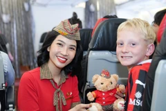 Hành khách trên chuyến bay Vietjet.