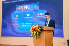 Ông Vũ Chí Thành, Hiệu trưởng Trường cao đẳng FPT Polytechnic chia sẻ kết quả bước đầu của Dự án "Xung kích số" và nhấn mạnh vai trò của cơ sở giáo dục trong việc phổ cập kỹ năng số cho người dân.