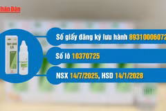 [Video] Thu hồi toàn quốc lô thuốc nhỏ mắt Natri clorid 0,9% không đạt chất lượng