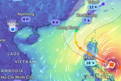 Vị trí bão Fung-Wong lúc 6 giờ 30 phút ngày 9/11. (Ảnh: Zoom Earth)